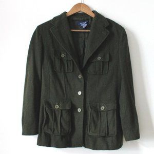 Vintage Wool Olive Jacket by The Limited